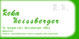 reka weissberger business card